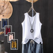 Loose-fit Cotton Vest Top for Women