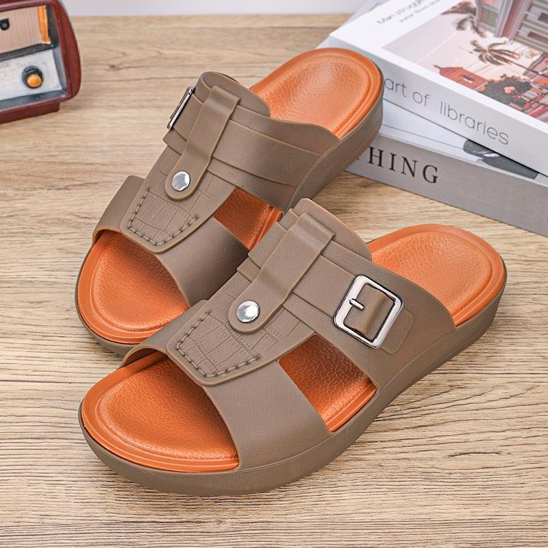 Casual Arab-Style Mens Sandals with Thick EVA Soles