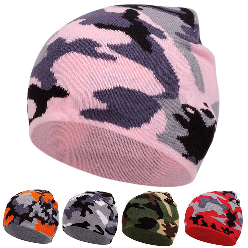 Stay Warm in Style with Camo Knit Beanie