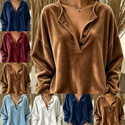 Elegant Long-Sleeve Solid Color Tops for Women