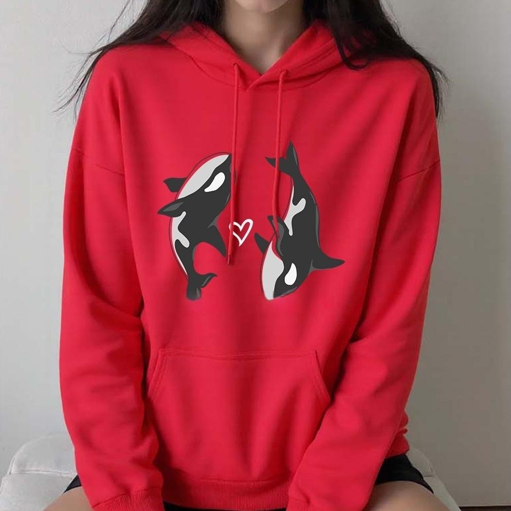 Cozy Dolphin Print Sweatshirt