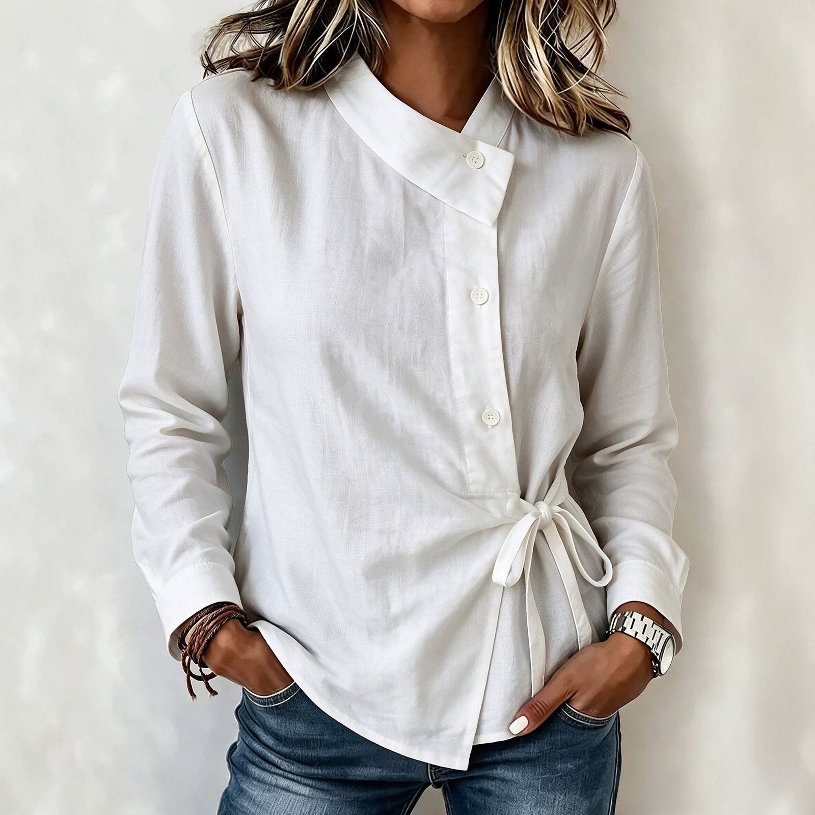 Loose-Fitting Button-Down Shirt for Women