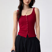 Slim Fit Sleeveless Top for Women - Layering or Wearing Alone