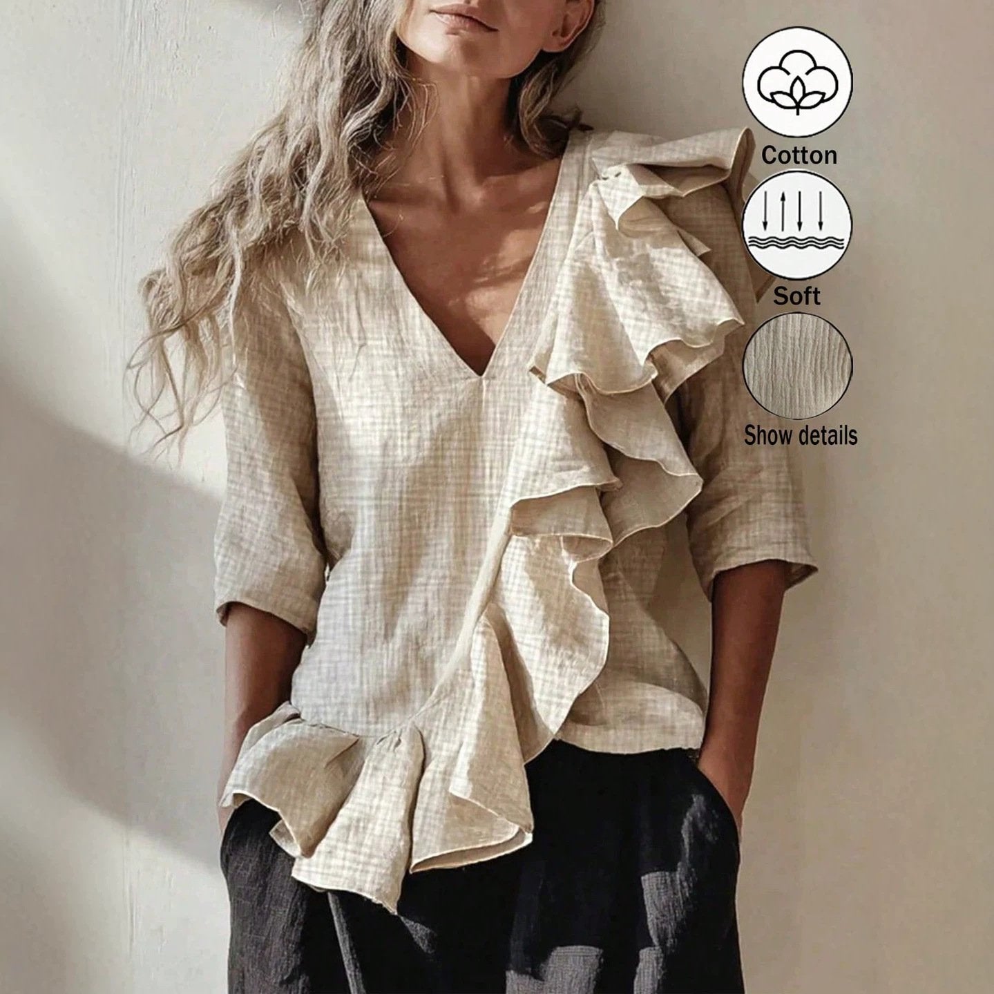French Ruffle Top for Women - Summer Chic
