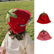 Cute Strawberry Baby Hat for Winter