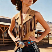 Retro Fringe Vest Top for Women