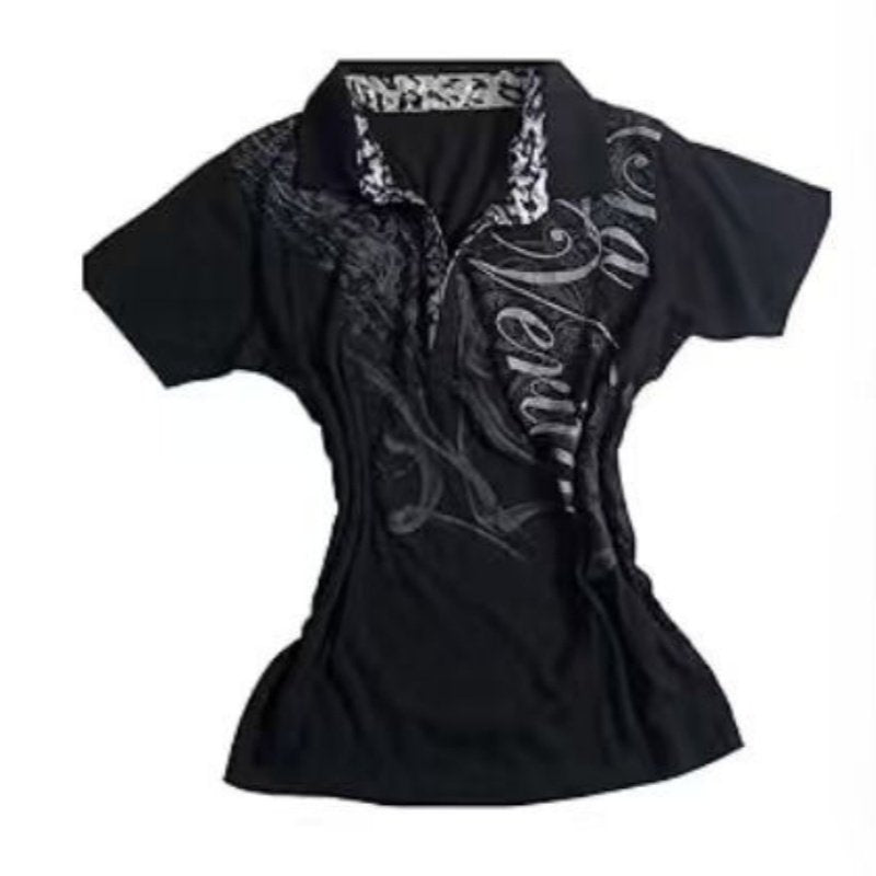 Retro Chic Spicy Girl Top - Slim Fit, Waist-Cinching Design