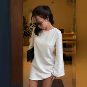 Fallwinter Round-neck Bell-sleeve Dress