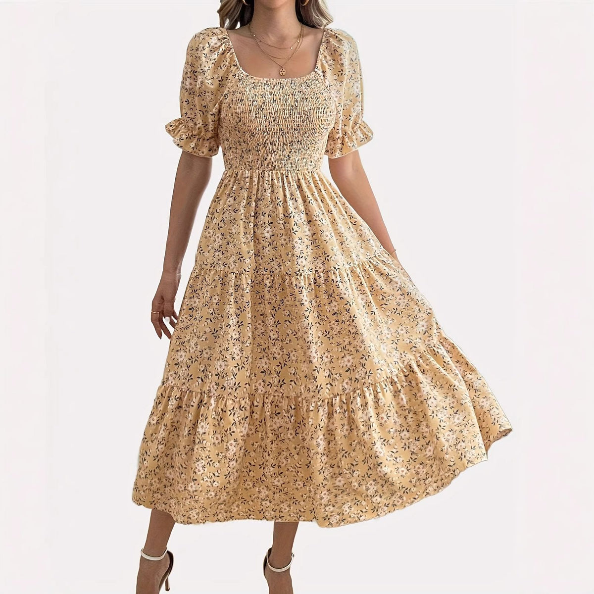 Long Cake Dress Casual Resort Wear for Women