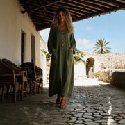 Round Neck Casual Resort Long Dress