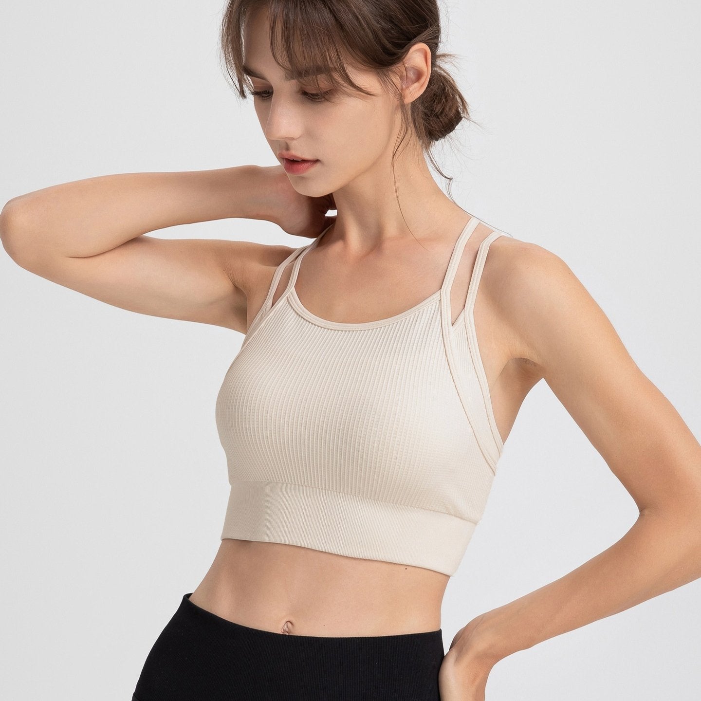 Delicate Strap Sports Top for Women - Sporty Casual Style
