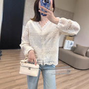 Soft Beige Long-sleeved Base Layer Top for Women