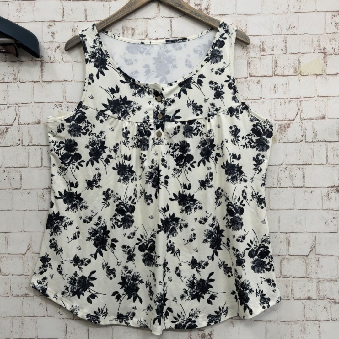Floral Print Sleeveless Tank Top for Women