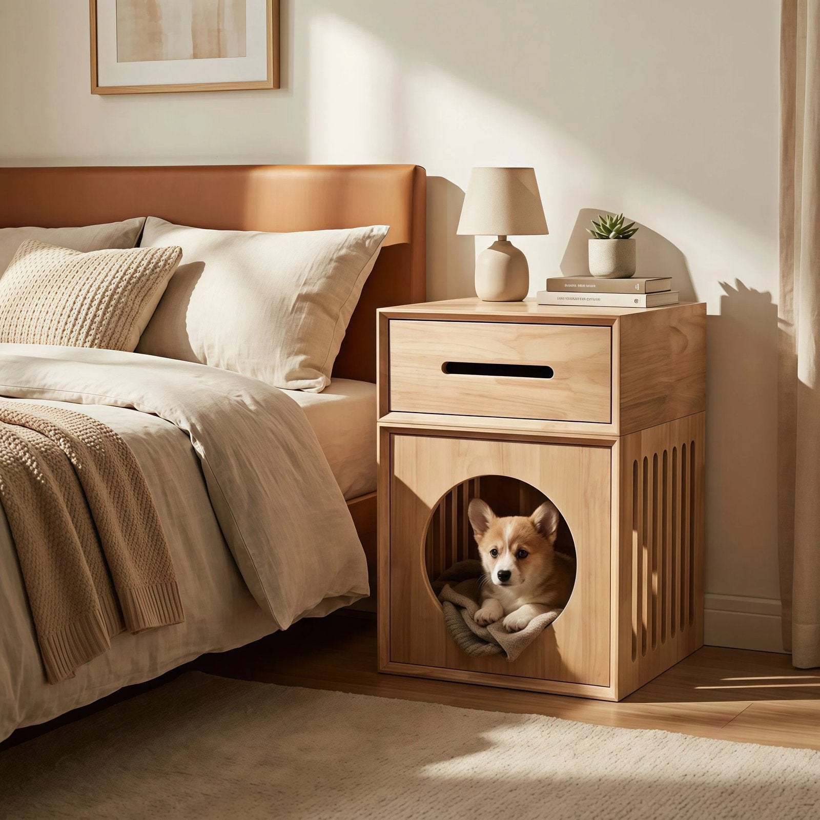 Cozy Wood Cat Bed