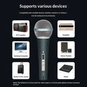 Pro-Grade Wired Microphone for Home Karaoke and Recording