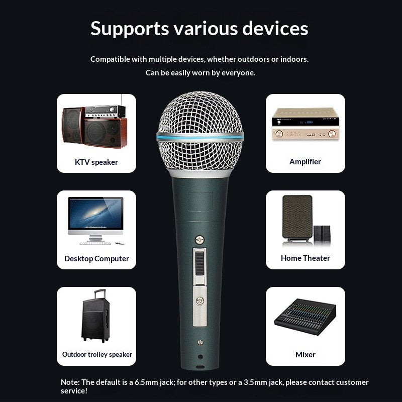 Pro-Grade Wired Microphone for Home Karaoke and Recording