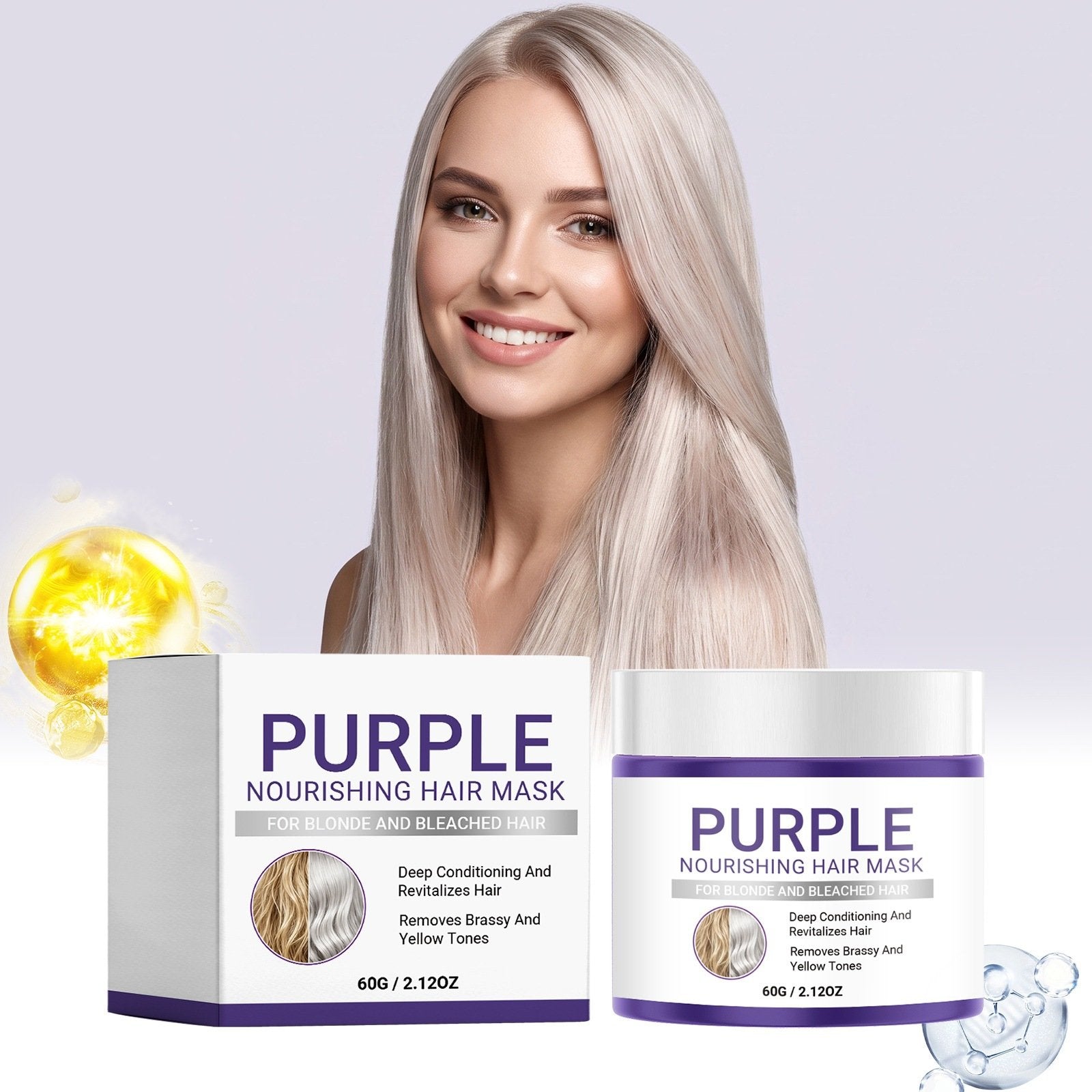 Nourishing Purple Hair Mask for Silky Locks