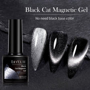 Long-Lasting Ultra Black Cat Eye Nail Gel