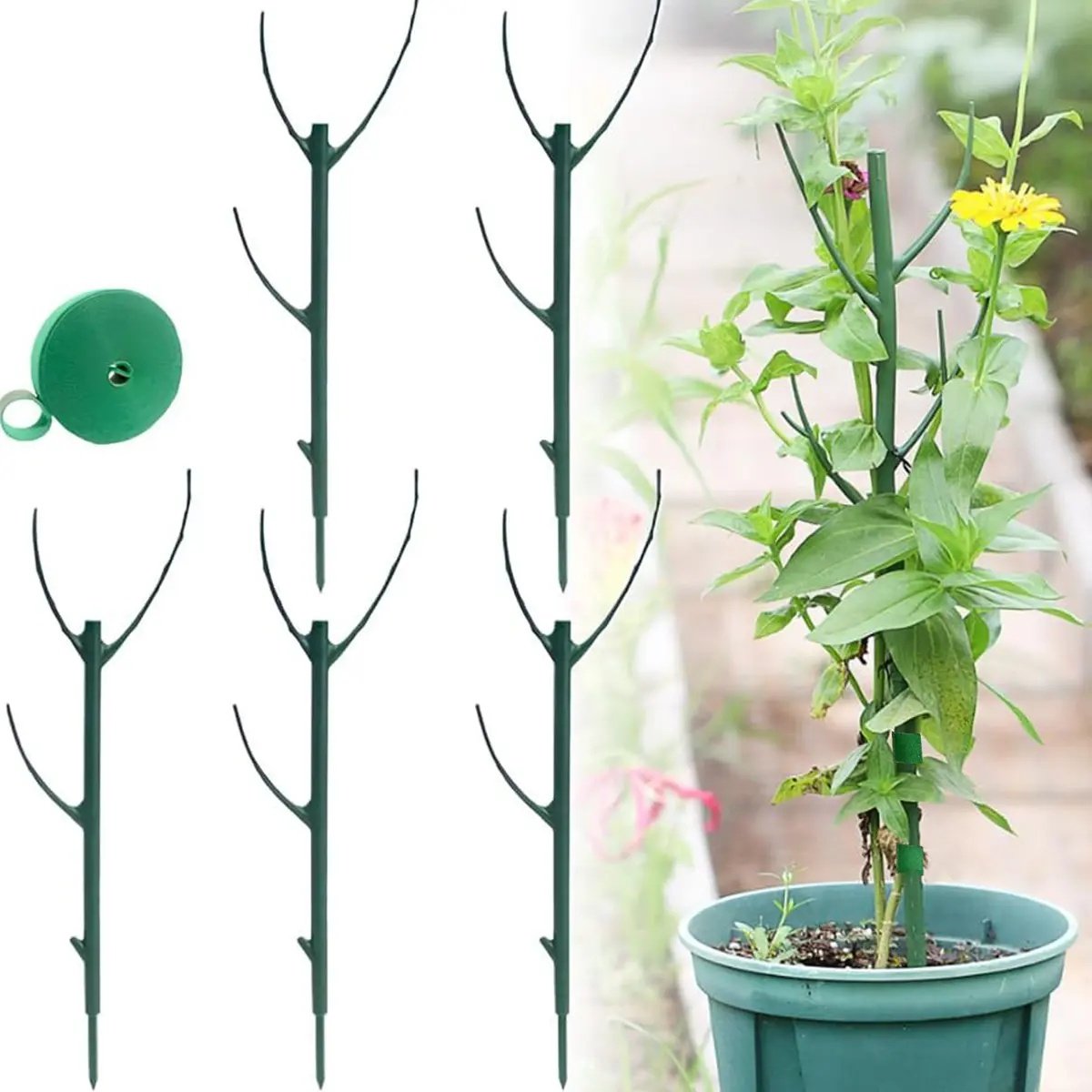 Stable Flower Support Rods for Indoor & Outdoor Gardening