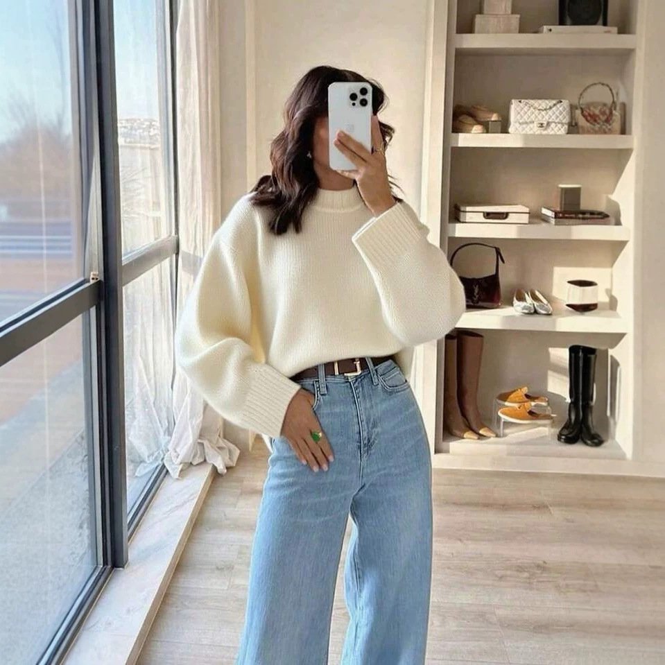 Cozy Women's Knit Sweater - Soft Autumn Winter Sweater