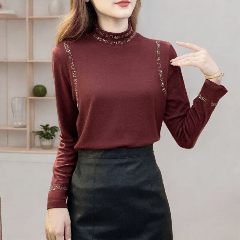 Slim Fit Turtleneck Base Top for Women
