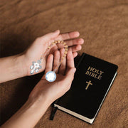 Stylish Wooden Prayer Bead Bracelet with Silver Accents