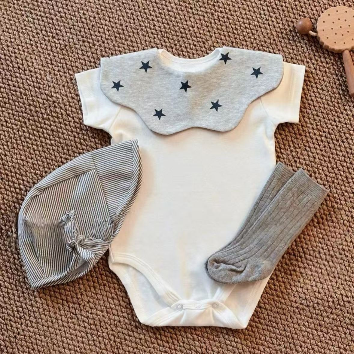 Soft Baby Triangle Romper for Crawling