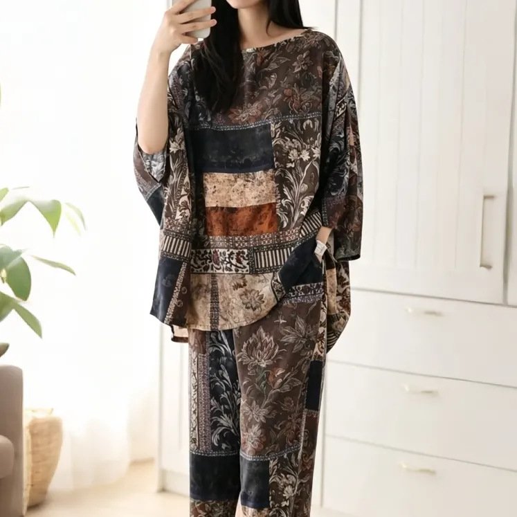 Soft Cotton Silk Pajamas with Pockets
