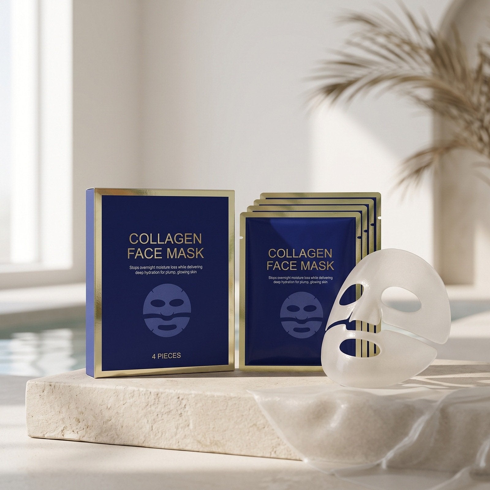Hydrate & Glow with Collagen Face Masks - 4 Pack
