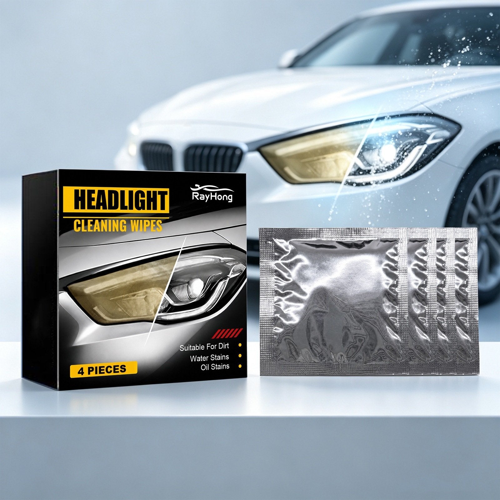 Headlight Cleaning Wipes for Clear Vision