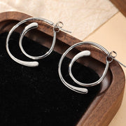 Stylish Copper Earrings with Silver Finish