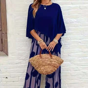 Chic Crew-neck Top and Pant Set for Women