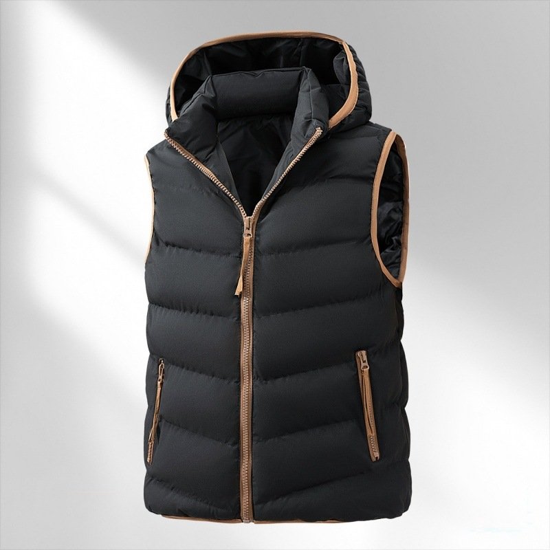 Men's Insulated Hooded Vest for Cold Weather