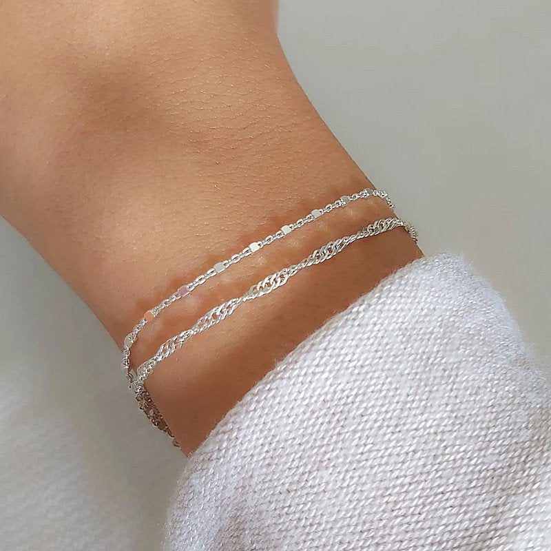 Elegant Twisted-link Chain Bracelet for Women