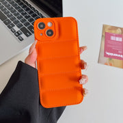 Trendy Phone Case with Down Jacket Style - Drop Resistant TPU Material