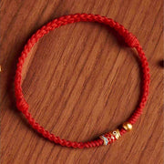 Red Zodiac Year String Bracelet, Meaningful Pearl Accent