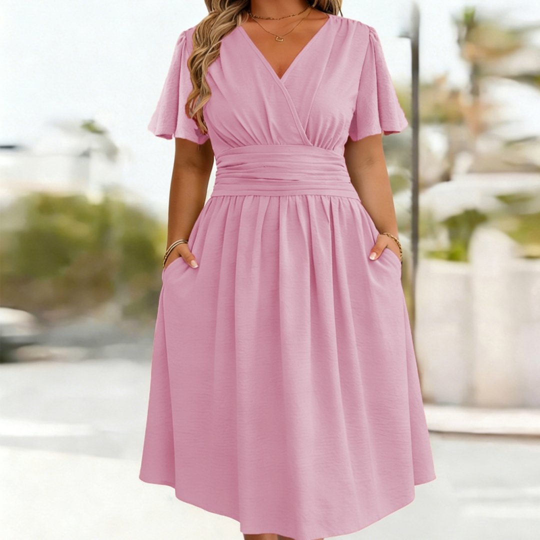 Casual A-Line V-Neck Dress for Women