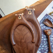 Wood Inlay Animal Plate Tray