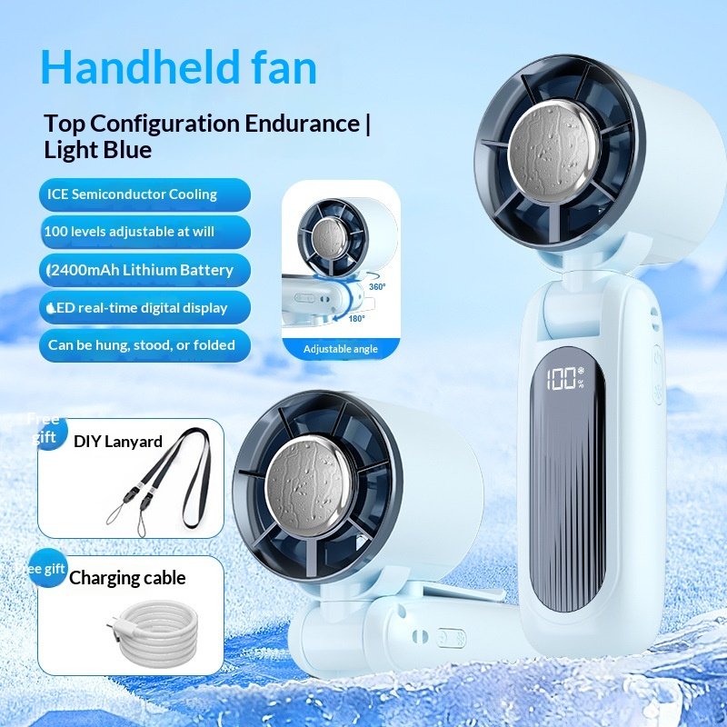 Portable Mini USB Fan with Digital Display