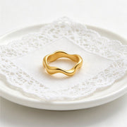 Minimalist Boho Wave Ring for Women