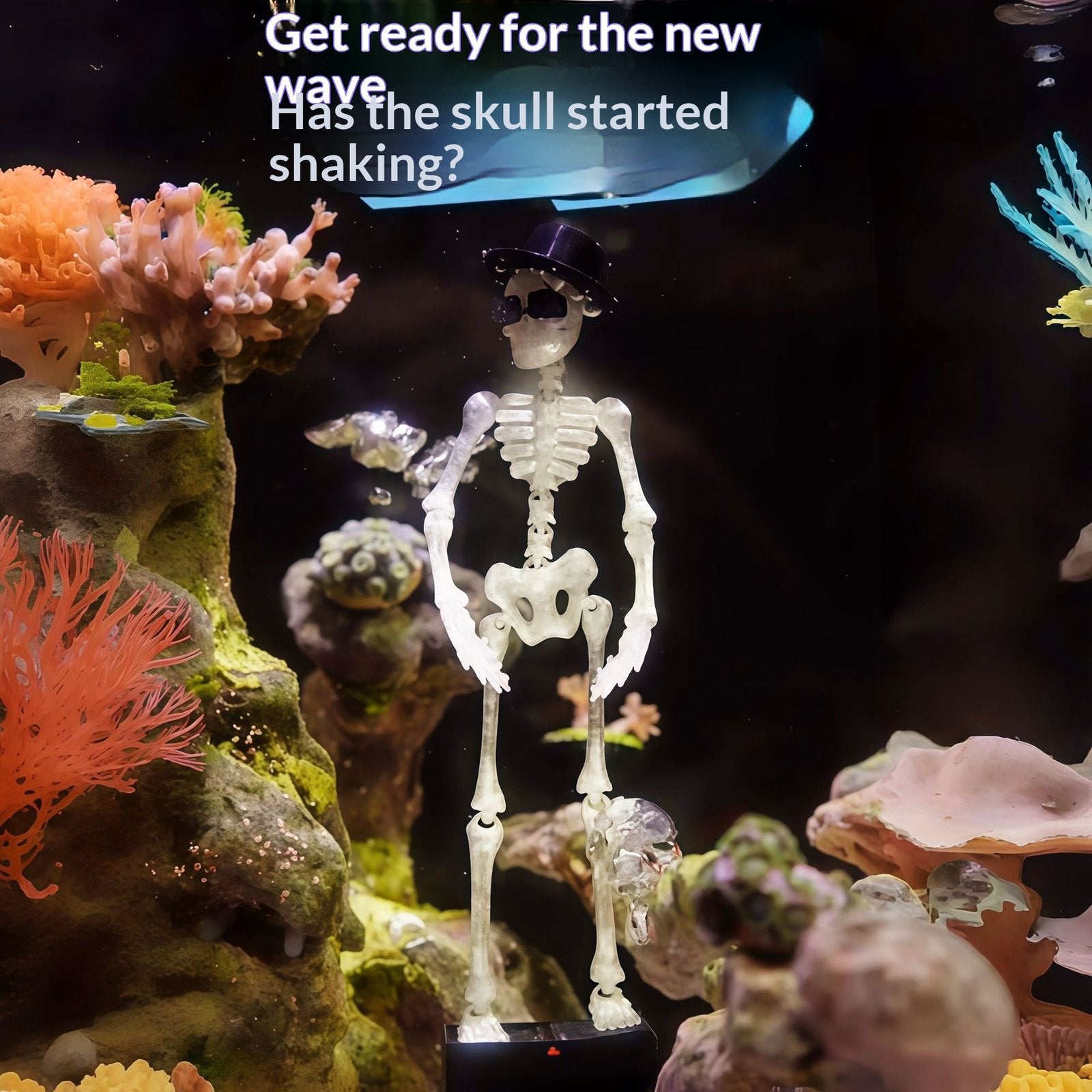 3D Aquarium Dancing Skeleton Ornament