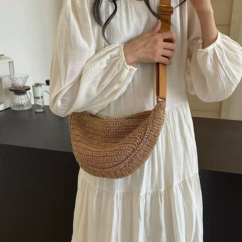 Handwoven Dumpling-Style Crossbody Bag