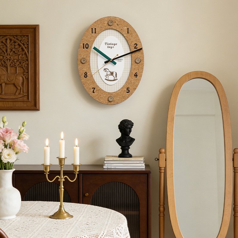 Retro Bauhaus Wall Clock No Drill
