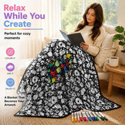 Unleash Your Creativity with Colorful Doodling Blanket