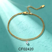 Luxury 18K Gold Plated Ankle Bracelet for Women