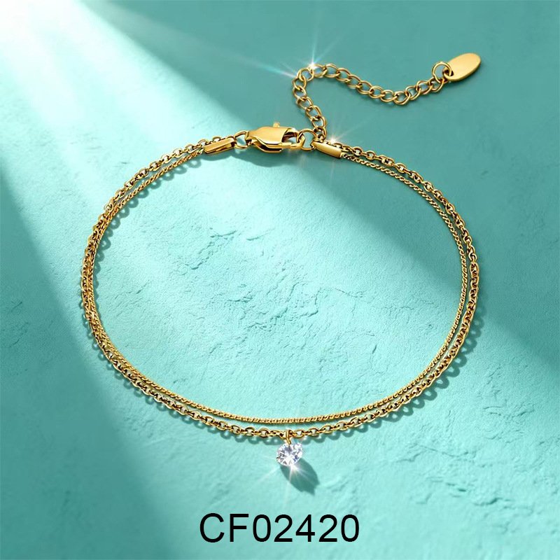 Luxury 18K Gold Plated Ankle Bracelet for Women