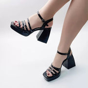Elevate Your Style with High Heel Ankle Strap Sandals