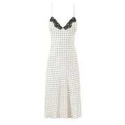 Polka Dot Lace Dress for Women - Vacation Chic