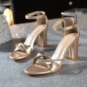 Rise Above with Rose Gold Chunky Heels