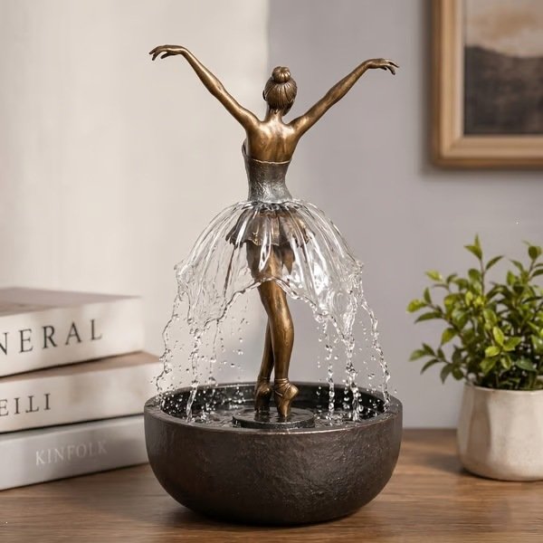 Home Decor Ballerina Fountain Ornament